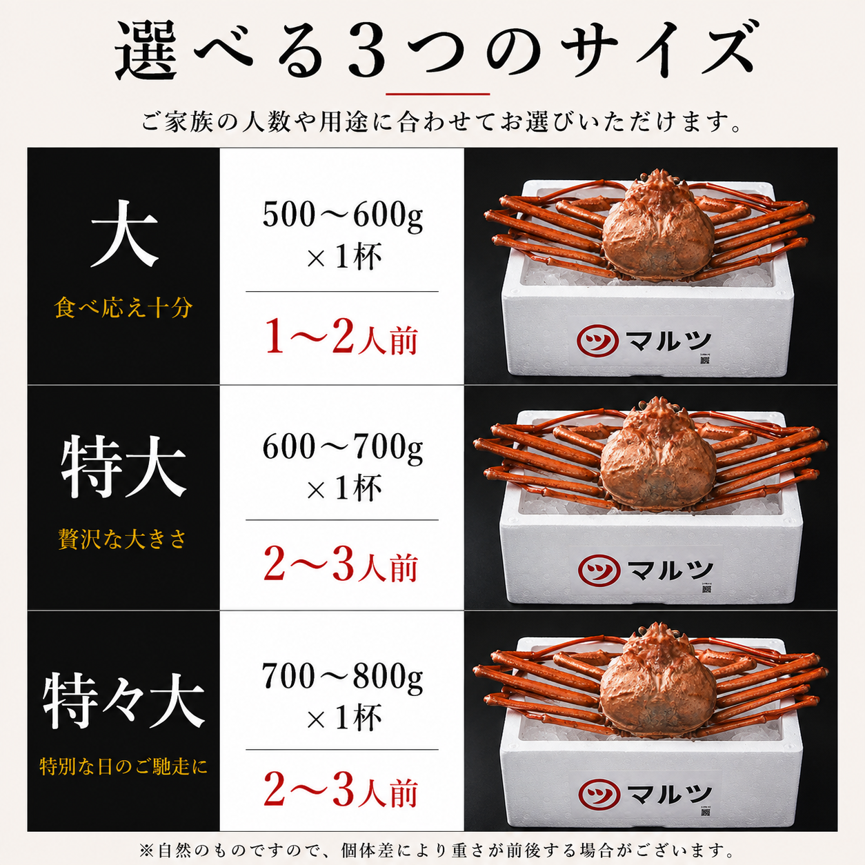 【境港産】蟹屋の釜茹で紅ずわい蟹（大・特大・特々大）