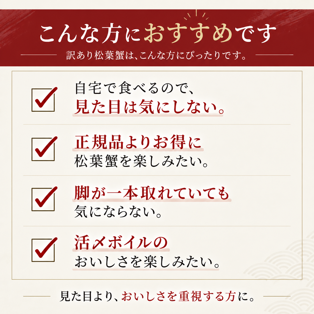 【訳あり】活〆ボイル・松葉蟹お任せセット（2～3杯セット）