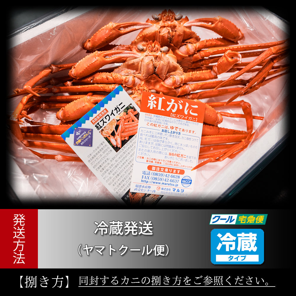 【境港産】蟹屋の釜茹で紅ずわい蟹〈訳あり〉セット