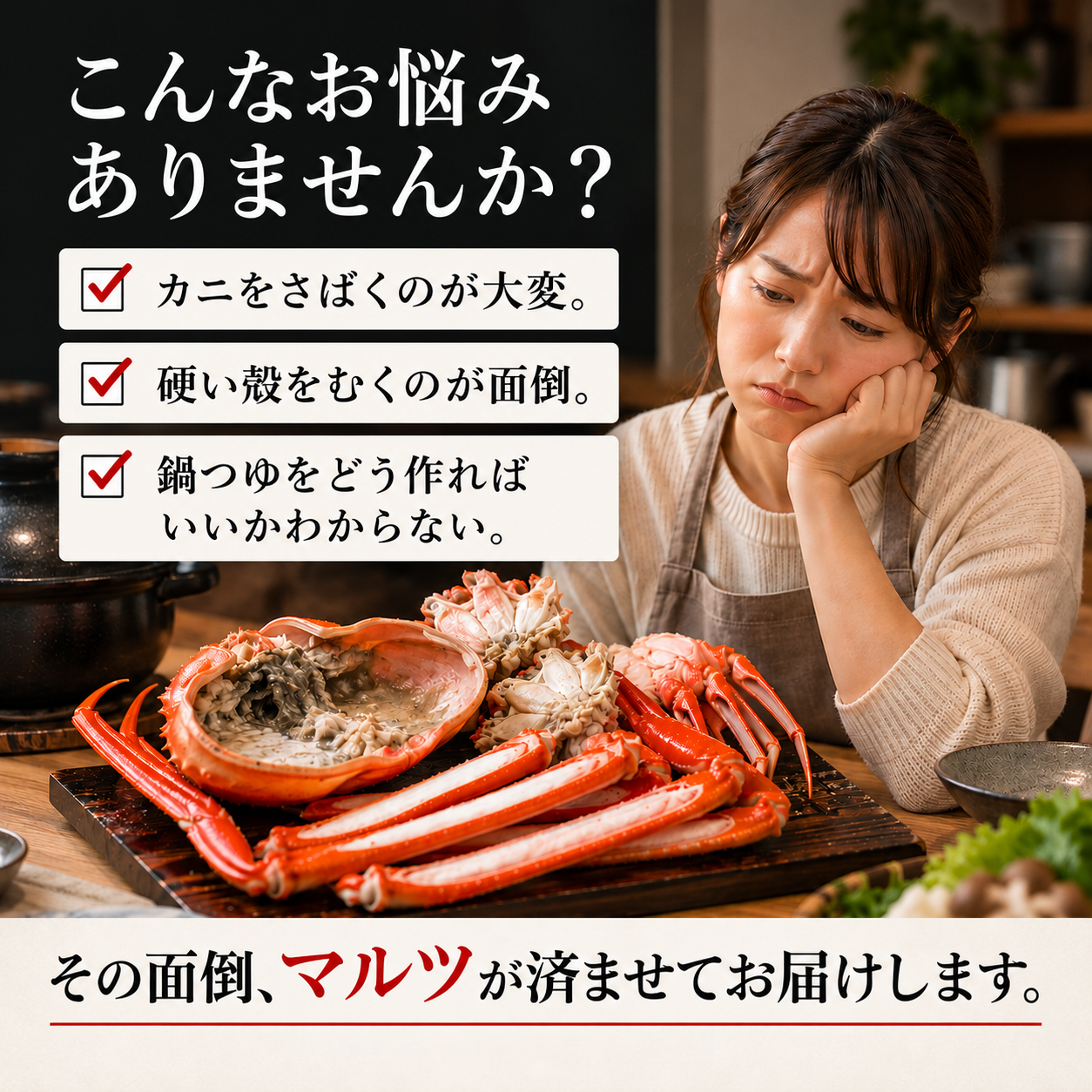【境港産】蟹屋の紅ずわい蟹鍋セット